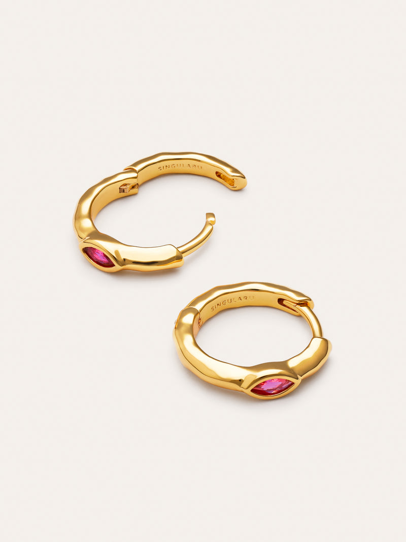 Pendientes Aro Alma Rosé Baño Oro