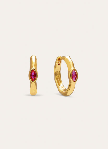 Pendientes Aro Alma Rosé Baño Oro