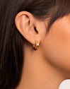 Organic Arena Gold Hoop Earrings