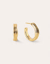 Organic Arena Gold Hoop Earrings