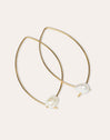 Arch Bean Pearl Gold Earrings 