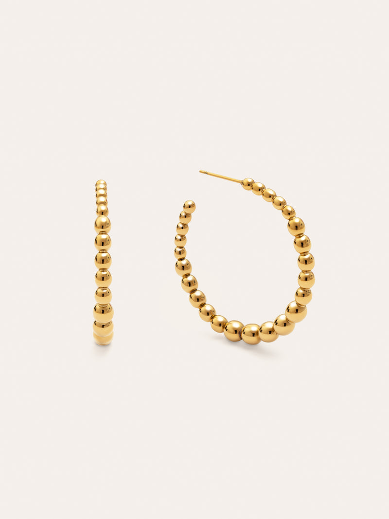 Pendientes Aro Bomb Acero Baño Oro