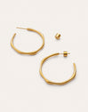 Imagen detalle de Bamboo Steel Gold-Plated Hoop Earrings
