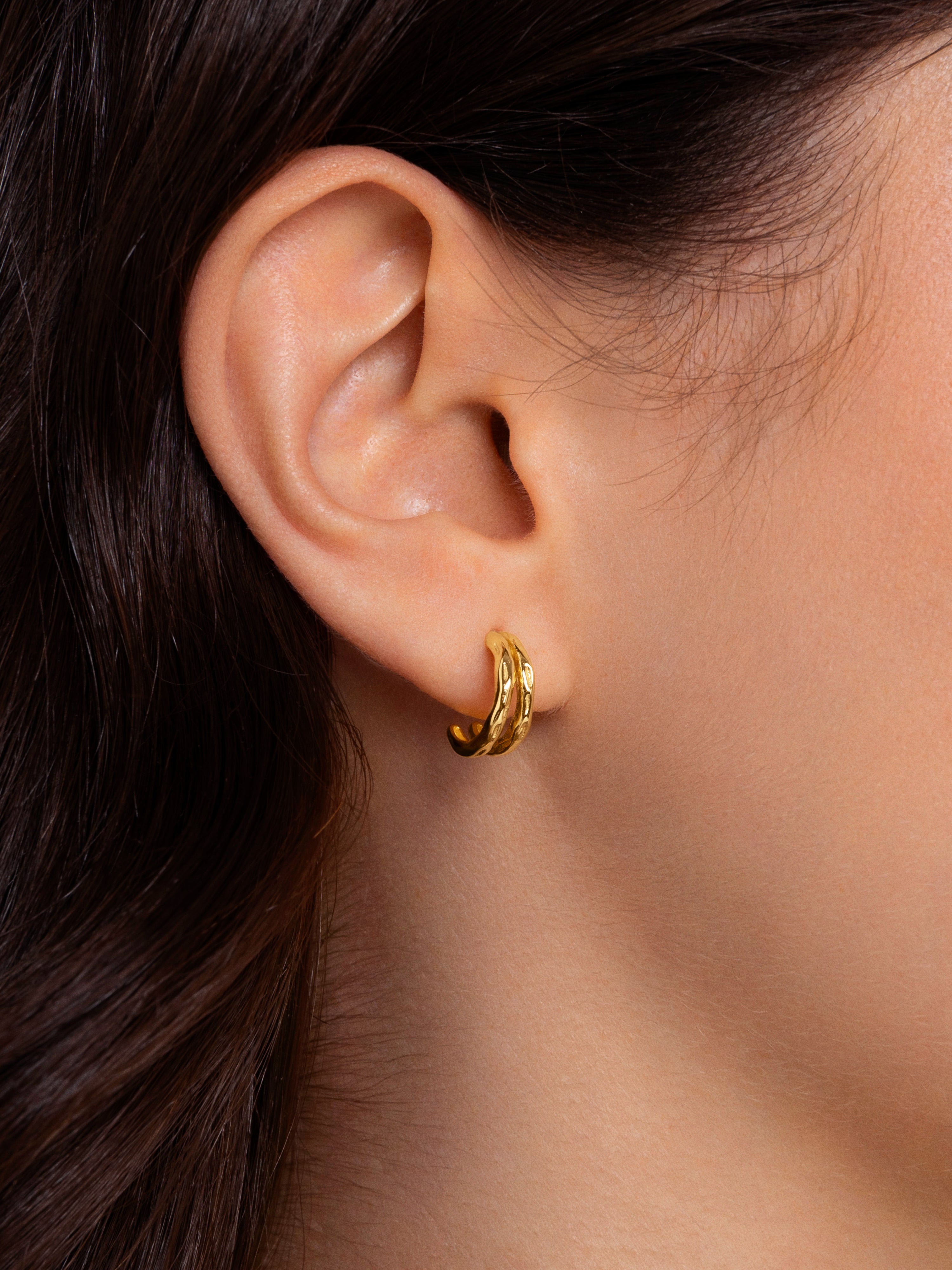 Claw Gold Hoop Earrings
