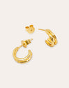 Claw Gold Hoop Earrings