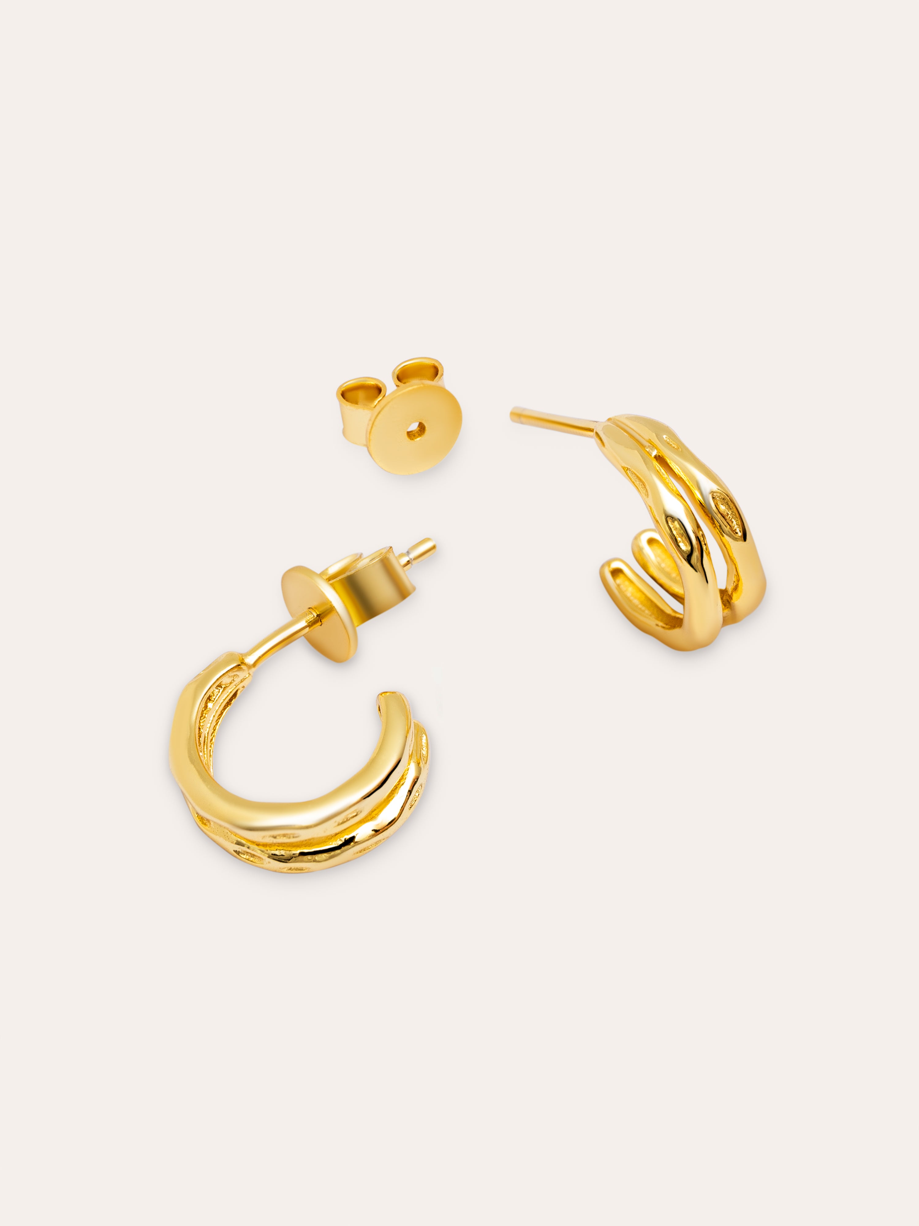 Claw Gold Hoop Earrings