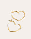 Cuore Gold Hoop Earrings