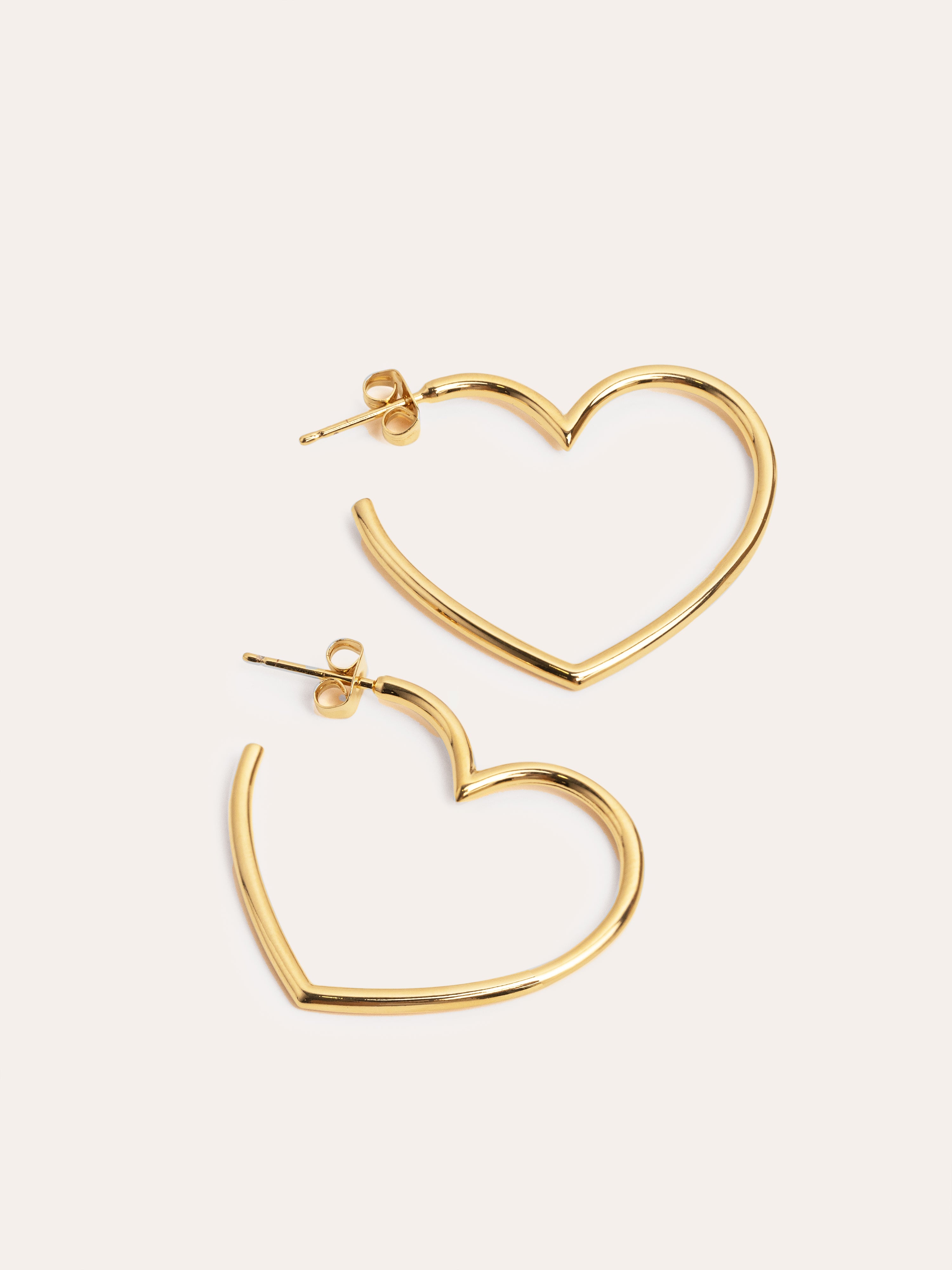 Cuore Gold Hoop Earrings