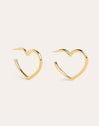 Cuore Gold Hoop Earrings