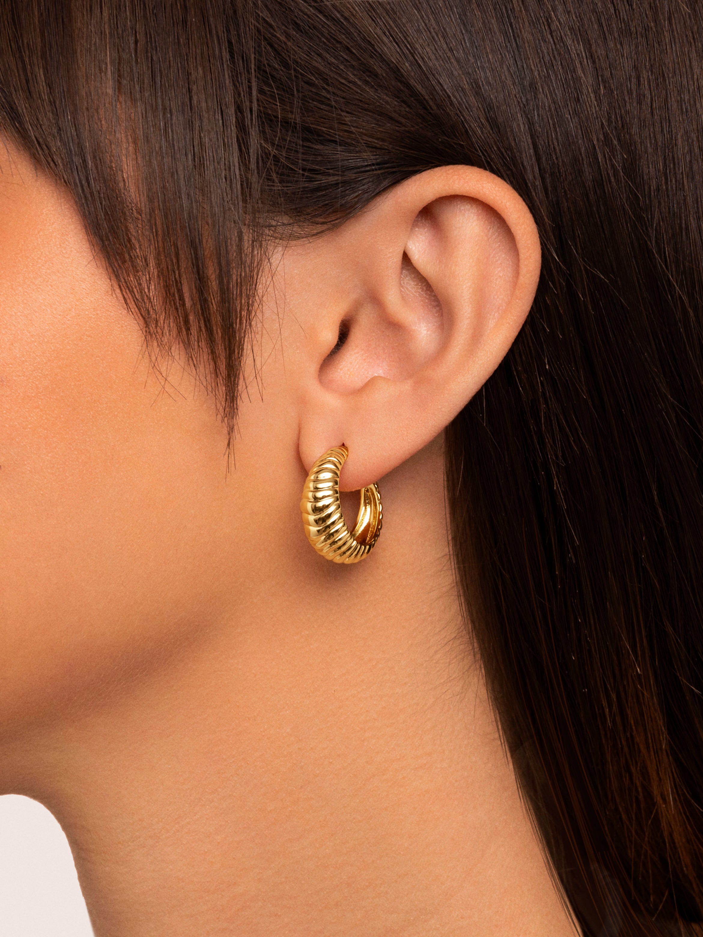 Dune Gold Hoop Earrings 