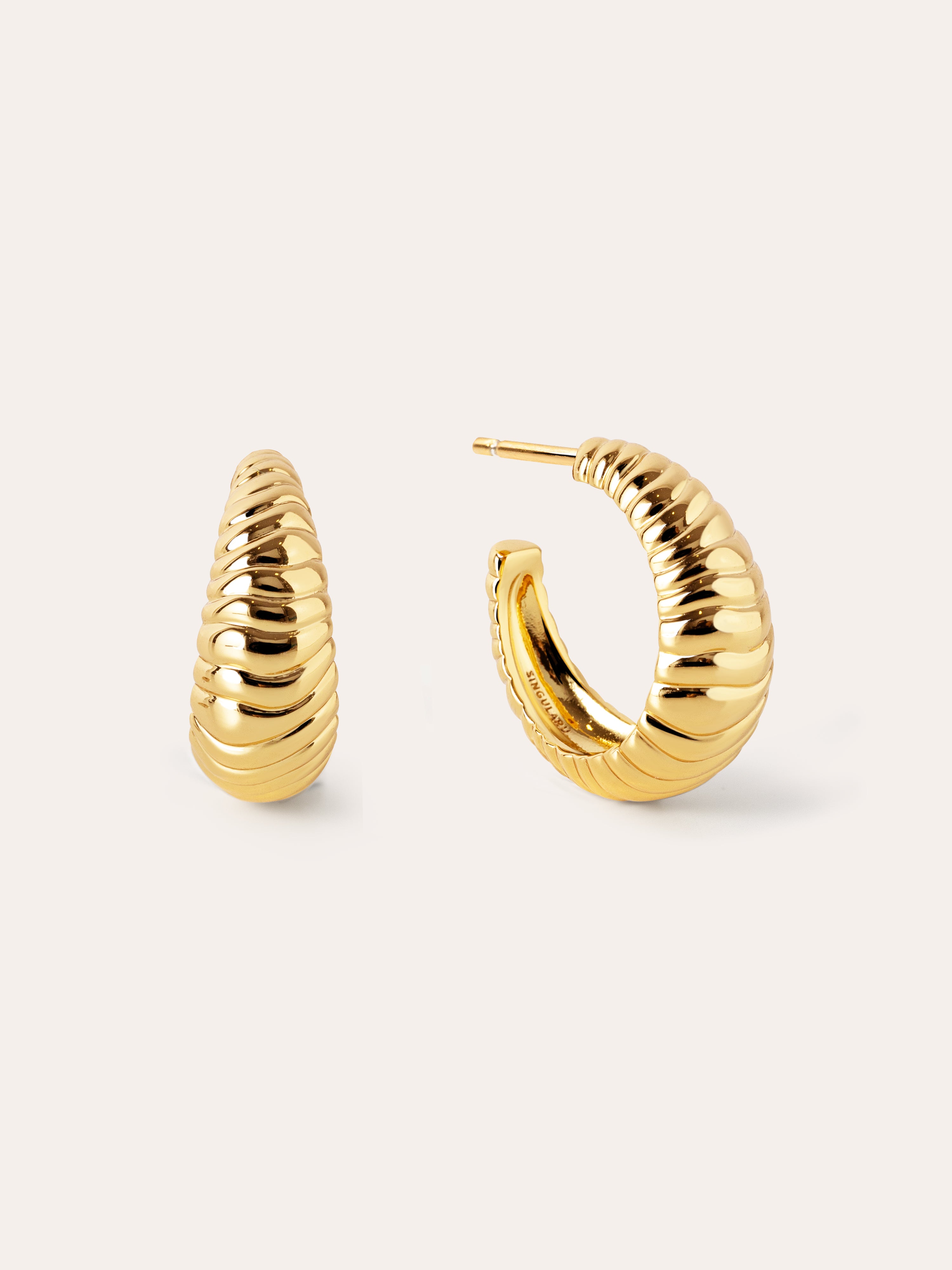 Dune Gold Hoop Earrings 