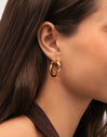 Gina Steel Gold-Plated Hoop Earrings