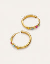 Gina Steel Gold-Plated Hoop Earrings