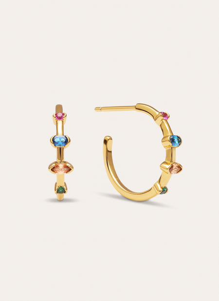 Leonor Gold-Plated Hoop Earrings