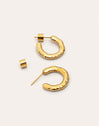 Mini Lake Stainless Steel Gold Earrings