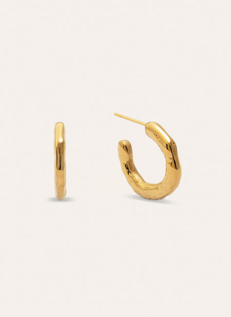 Mini Lake Stainless Steel Gold Earrings