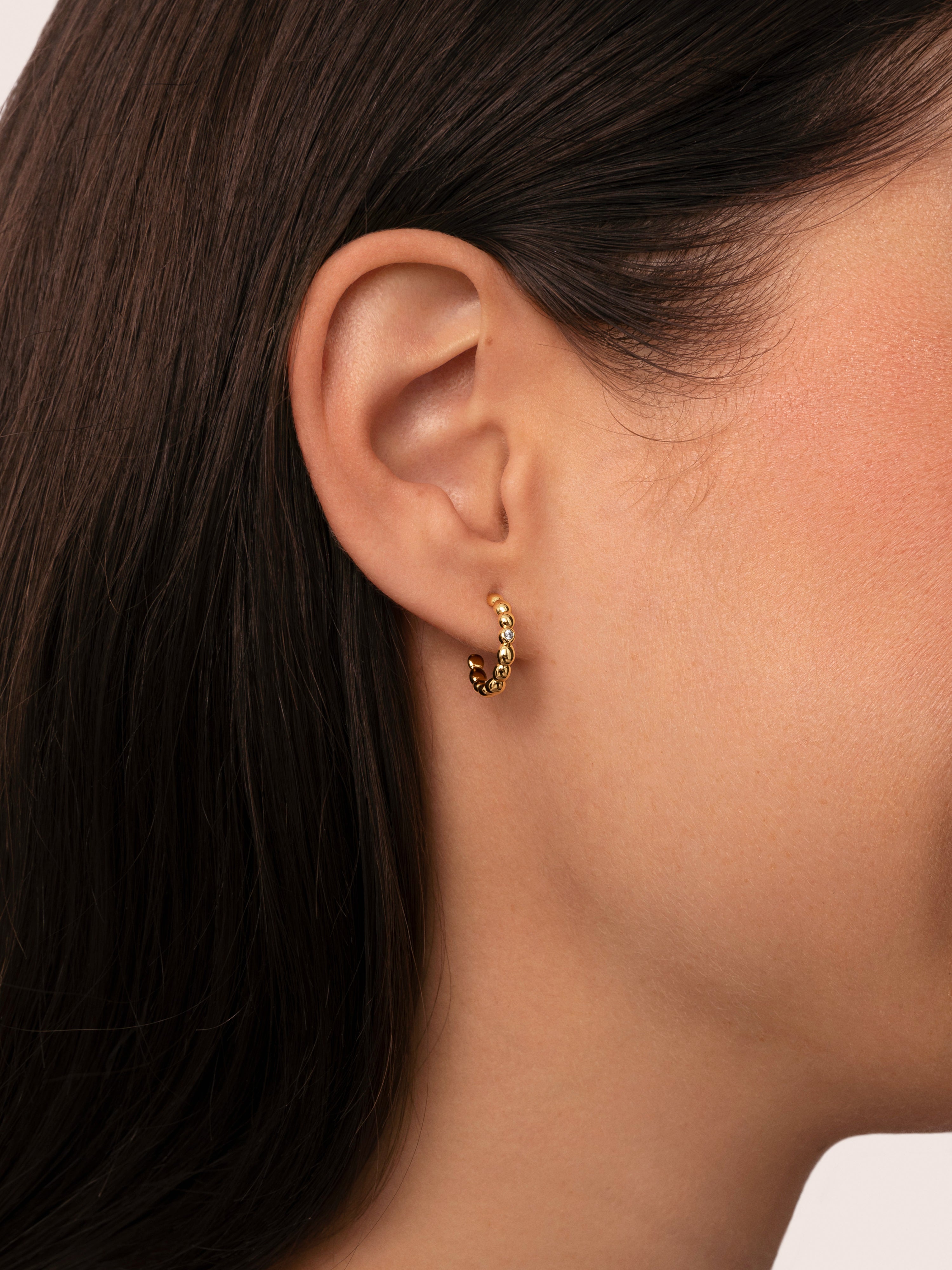 Pebble Spark Gold Hoop Earrings