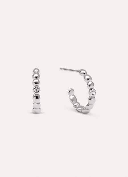 Pebble Spark Hoop Earrings