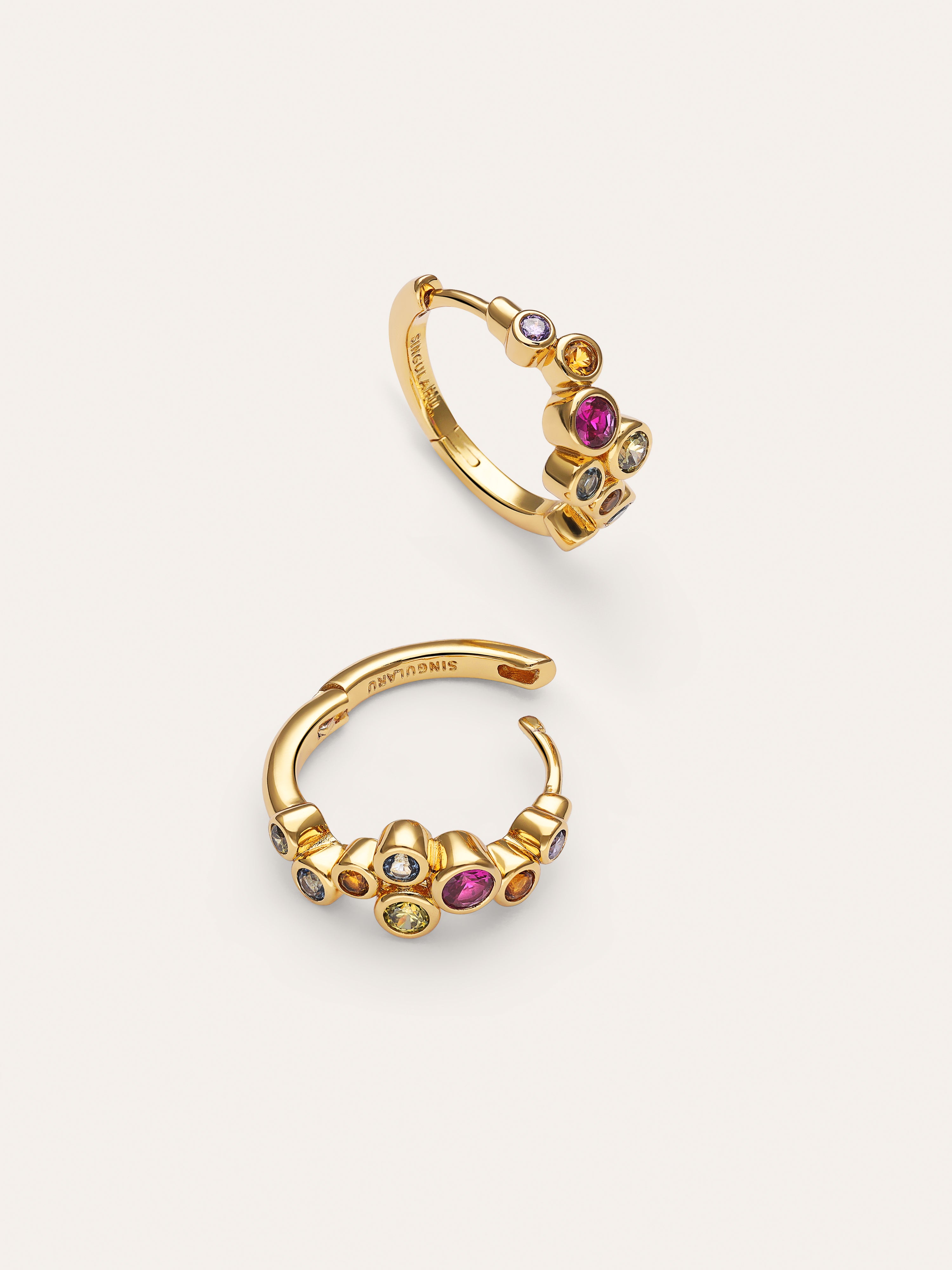 Aro Rainbow Bubbles S Gold Earrings