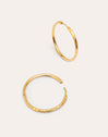 River L Hoop Stainless Steel Gold Earrings 