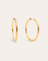 River L Hoop Stainless Steel Gold Earrings 