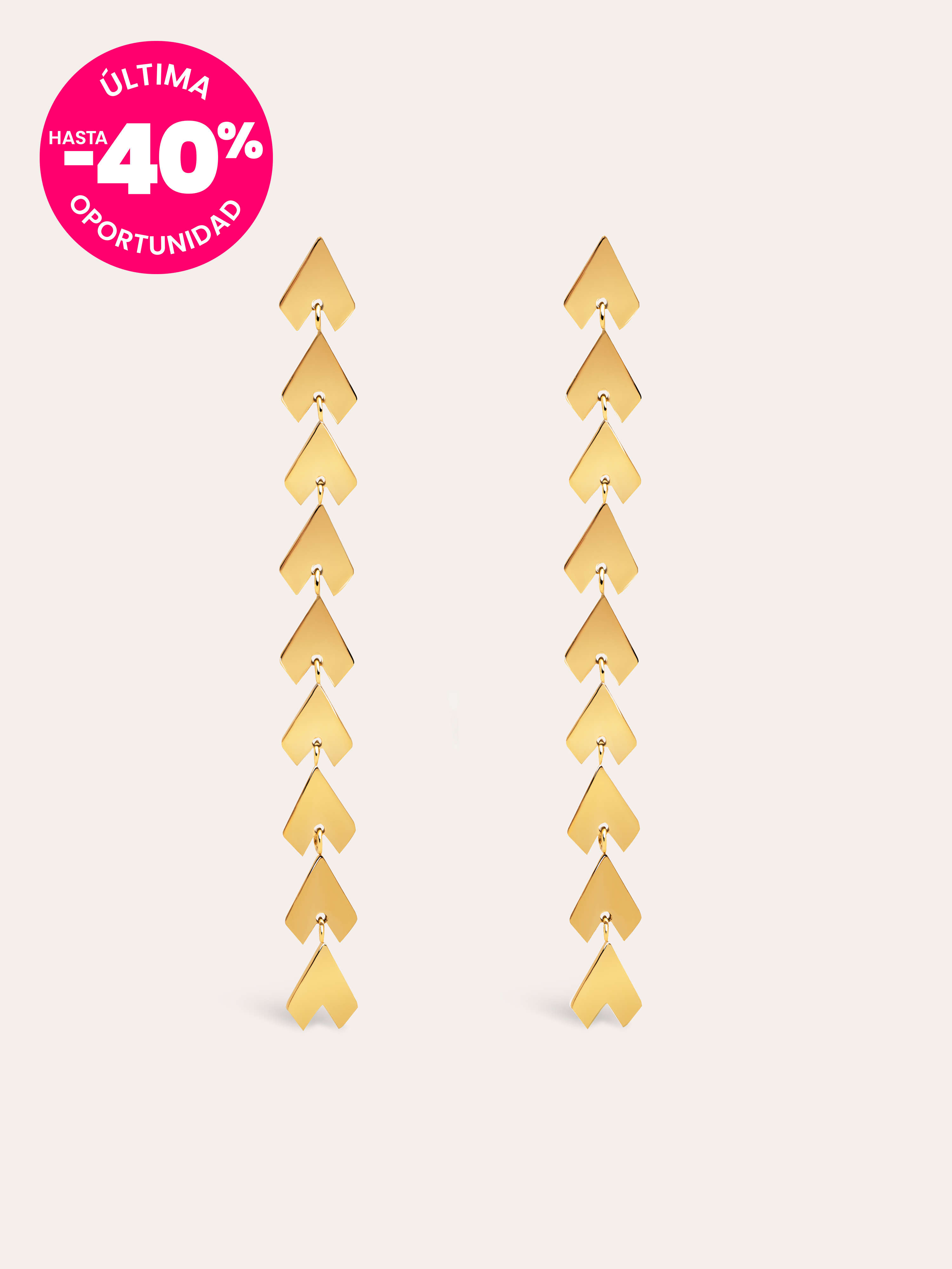 Arrow Stainless Steel Gold Earrings