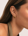 Pendientes Aro Serpenta Baño Oro - puesto en modelo
