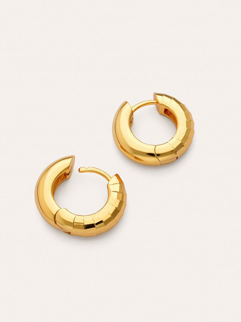 Pendientes Aro Serpenta Baño Oro