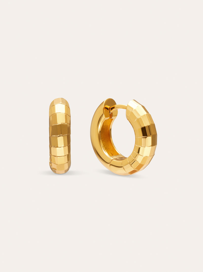 Pendientes Aro Serpenta Baño Oro