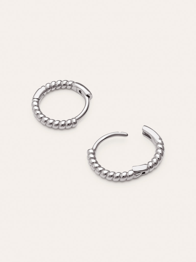 Hoop Earrings Twist Steel