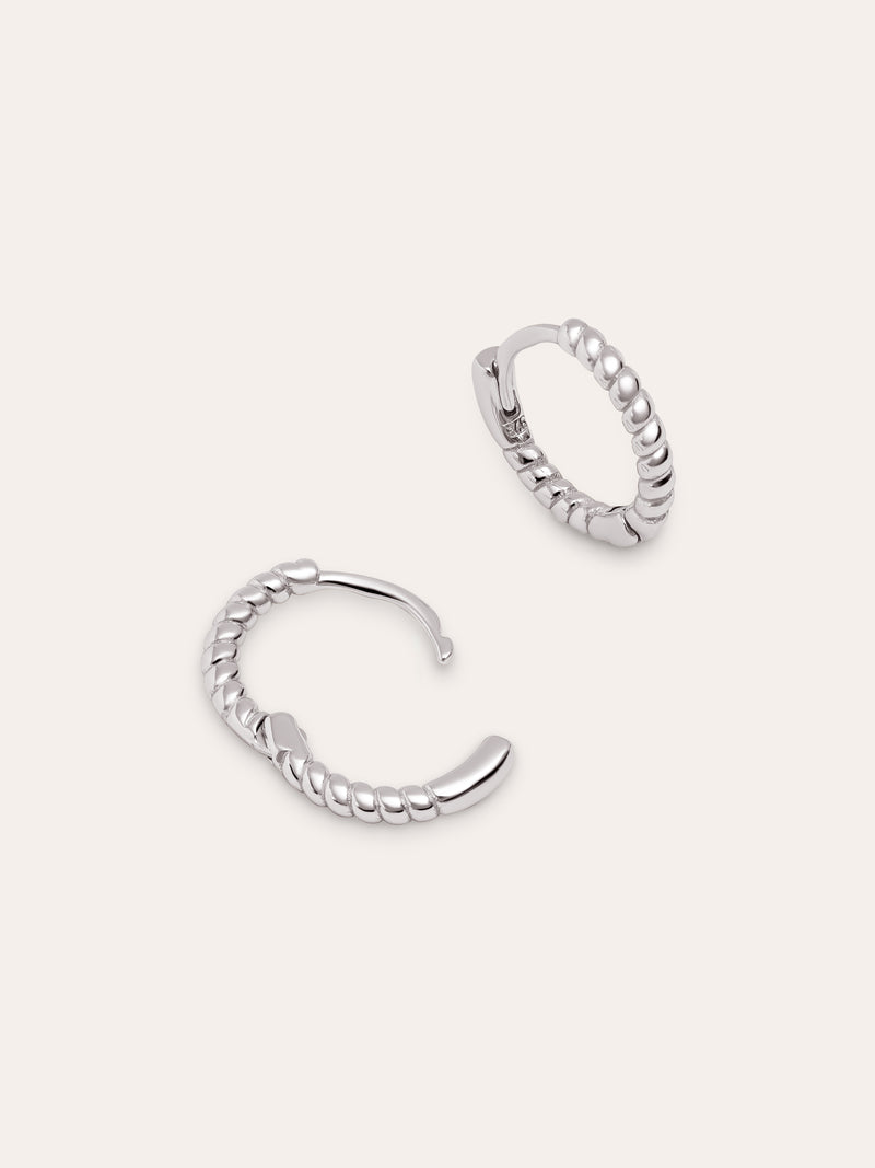 Pendientes Aro Twist Plata