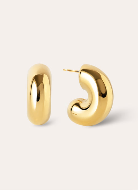 Ballon Stainless Steel Gold Earrings