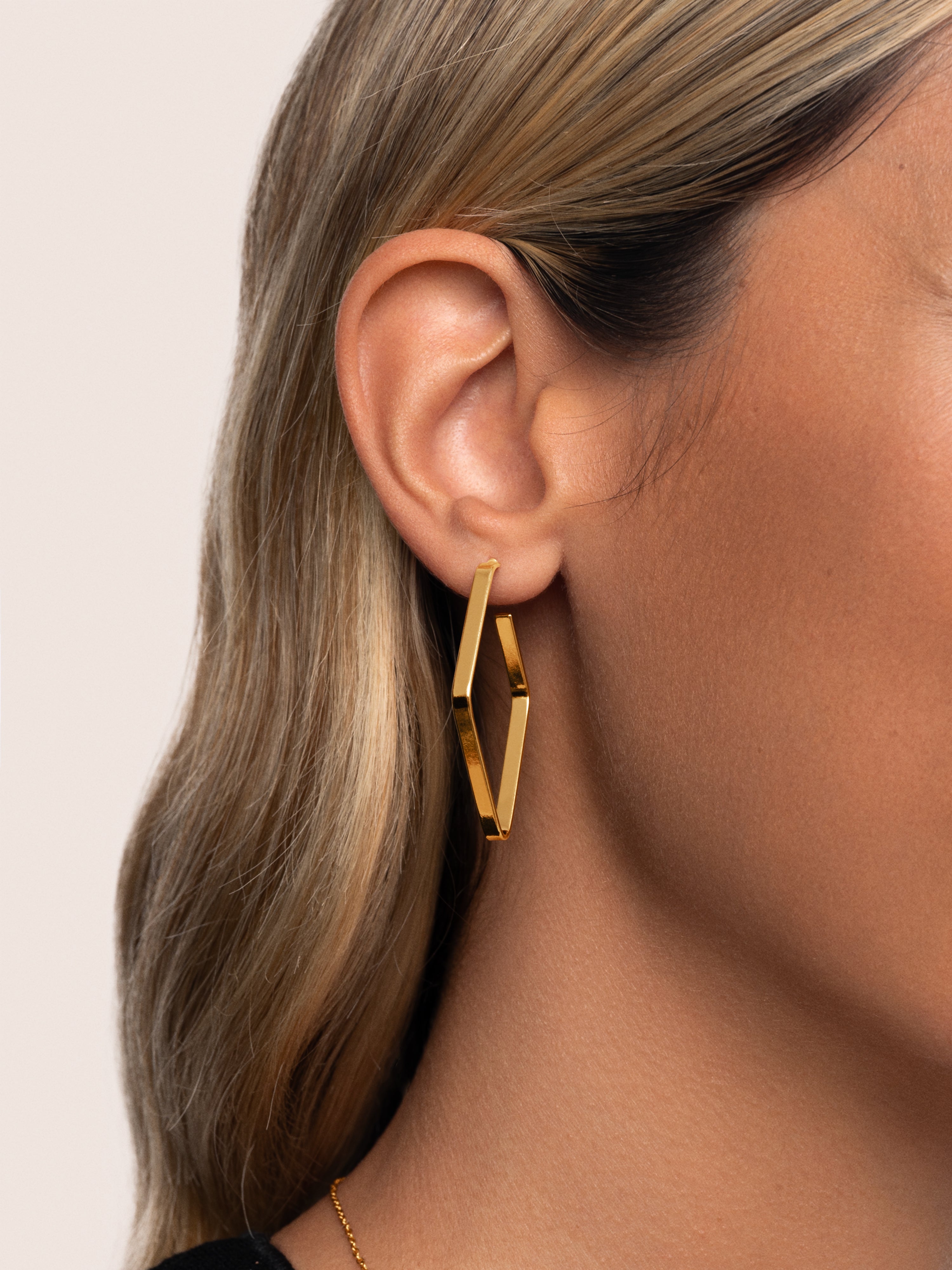 Big Romb Gold Earrings