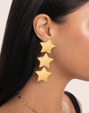 Pendientes Big Stars Acero Baño Oro