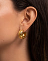 Blair Sterling Steel Gold Earrings