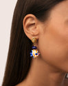 Pendientes Blue Fish Acero Baño Oro