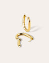 Bolero Stainless Steel Hoop Gold Earrings