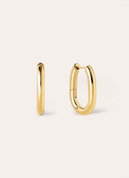 Bolero Stainless Steel Hoop Gold Earrings