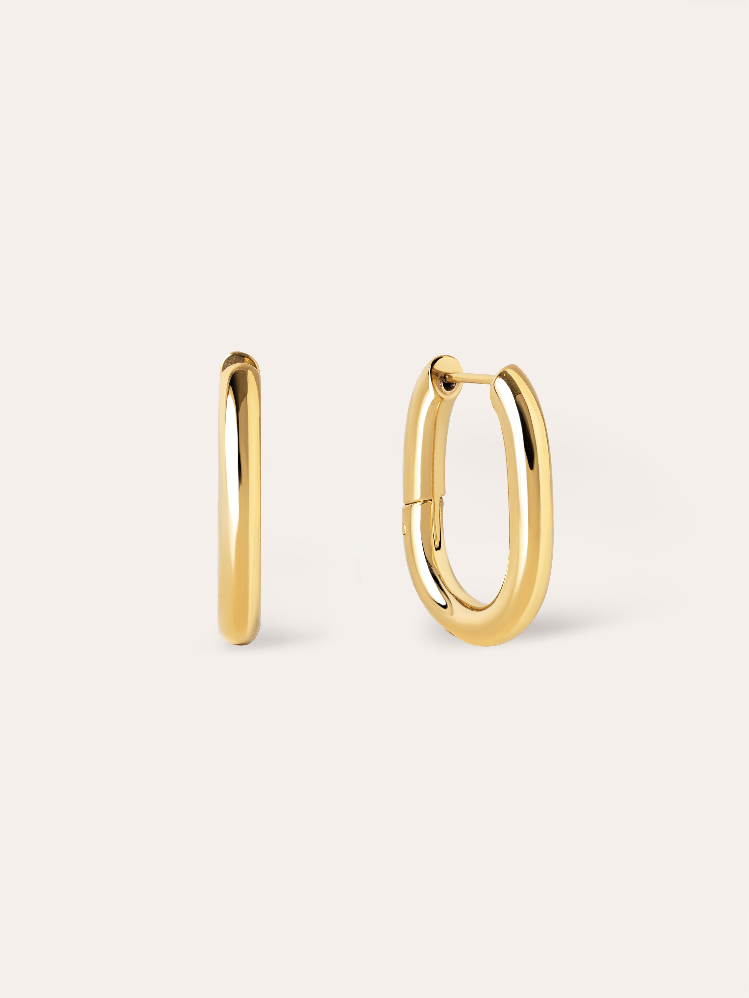 Bolero Stainless Steel Hoop Gold Earrings