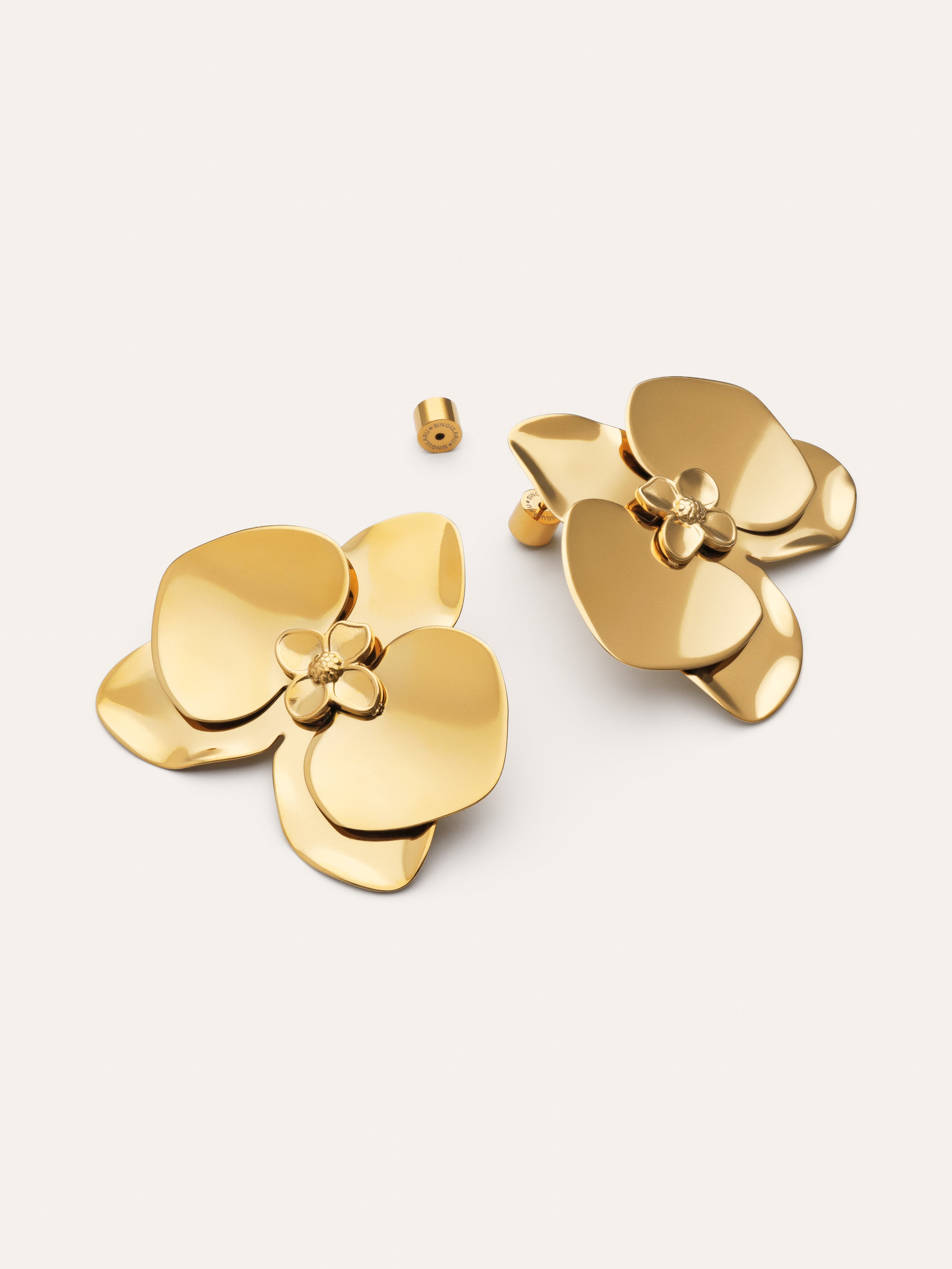Botanic Stainless Steel Gold Earrings