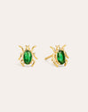 Bug Bettle Gold Earrings