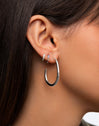 Cleo M Silver Hoop Single Earring