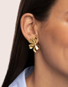 Pendientes Camelia Baño Oro