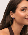 Pendientes Catalina Oval Acero Baño Oro