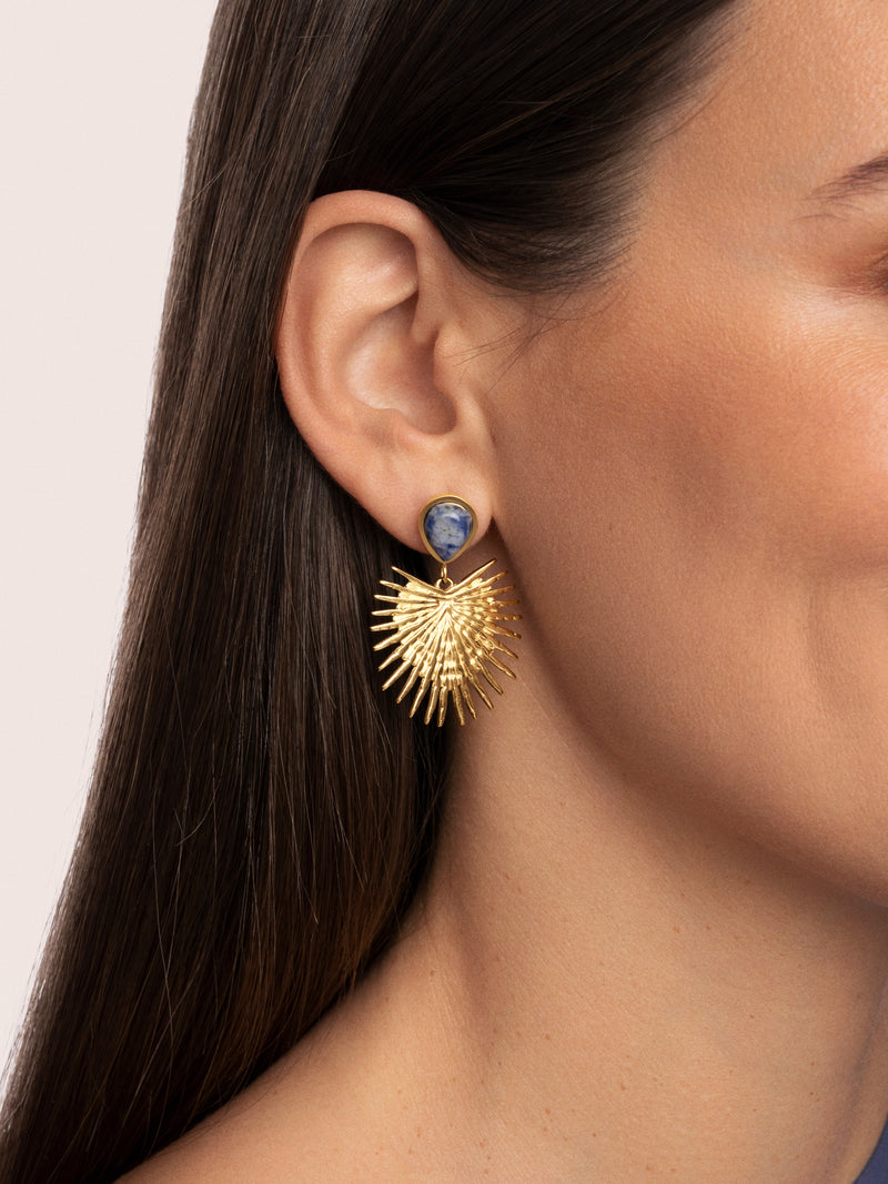 Pendientes Catalina Acero Baño Oro