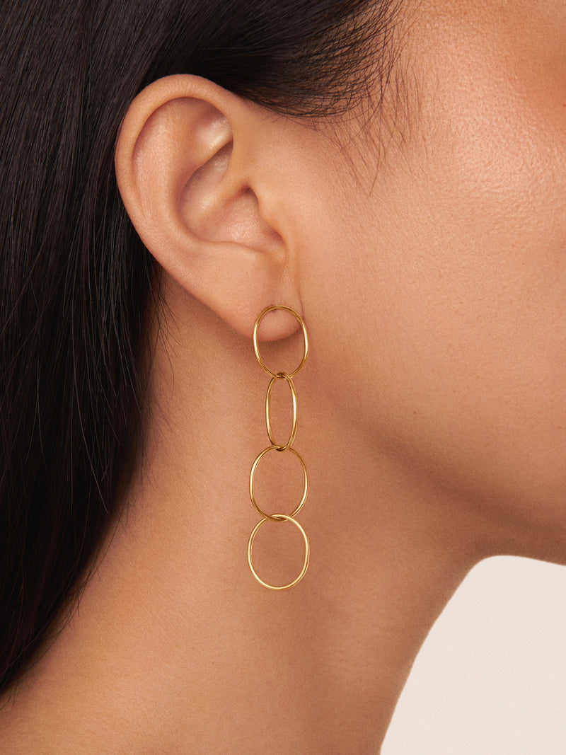 Pendientes Circles & Circles Acero Baño Oro