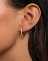 Cleo L Gold Hoop Earrings
