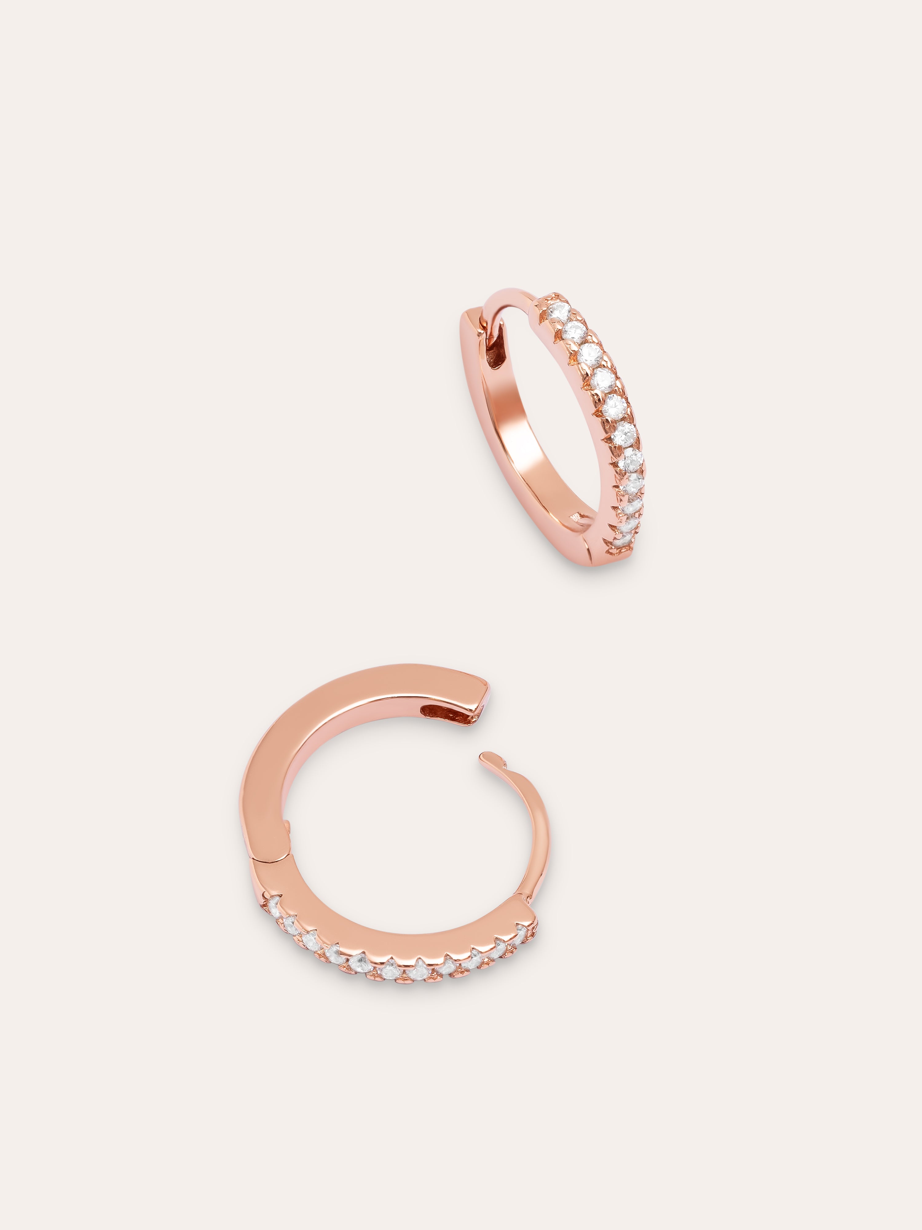 Cleo L Rose Gold Hoop Earrings