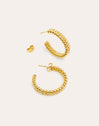 Cord Gold Hoop Earrings