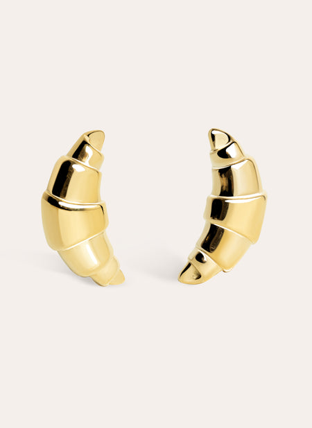  Croissant Gold Earrings